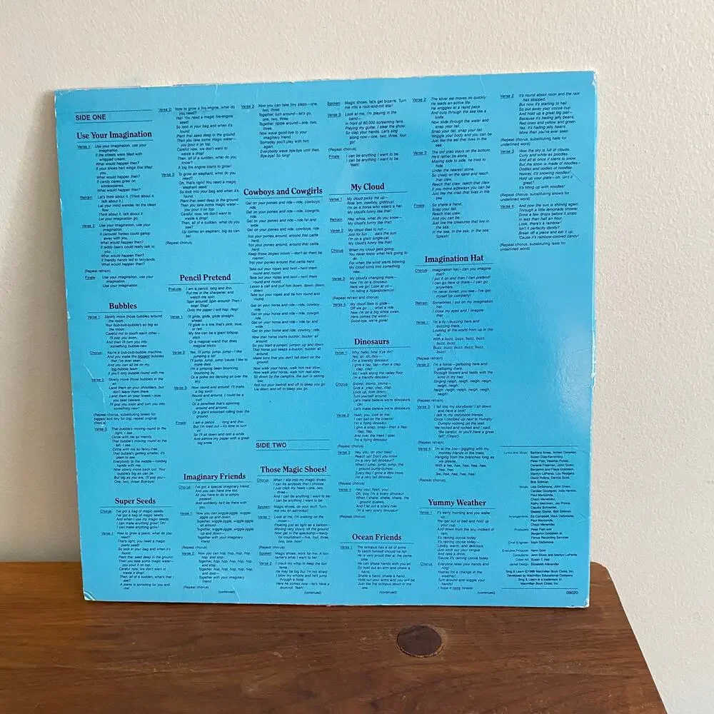 Vintage 1989 Make Believe Sing & Learn Vinyl Record